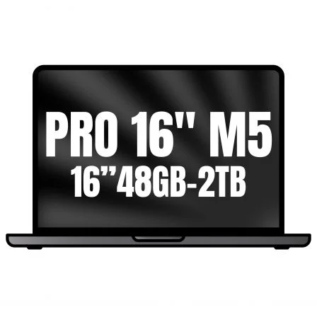 Apple MacBook Pro MGEE4Y/A Portátil 16" Chip M5 Max 18-Core CPU 48GB RAM 2TB SSD 40-Core GPU Negro Espacial Apple MacBook Pro MGEE4Y/A Portátil 16" Chip M5 Max 18-Core CPU 48GB RAM 2TB SSD 40-Core GPU Negro Espacial